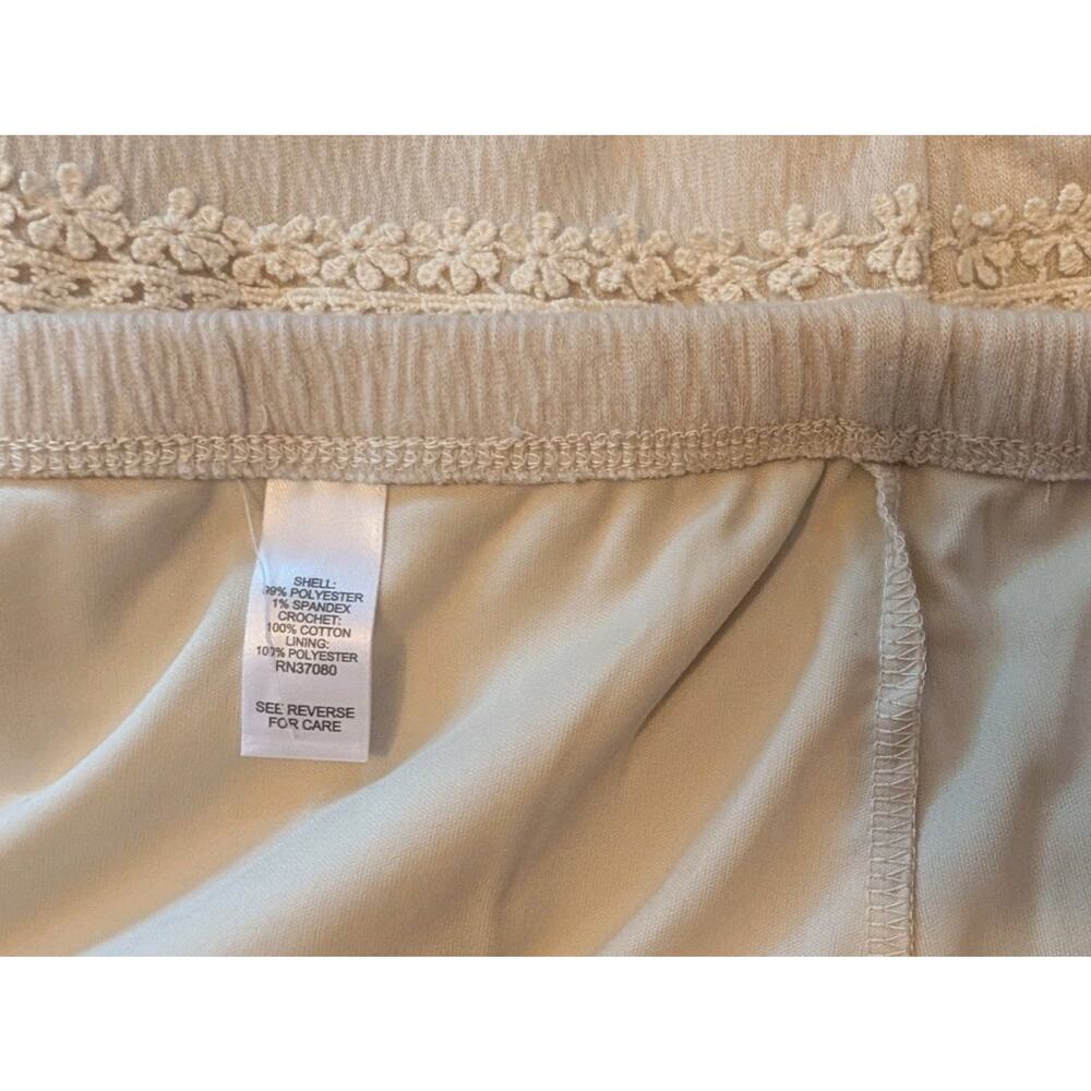 NWT Cato Pull On Beige Eyelet Lined Skirt Women's Large - Picture 4 of 6